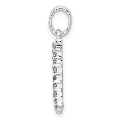 Sterling Silver Cz Letter A Initial Pendant