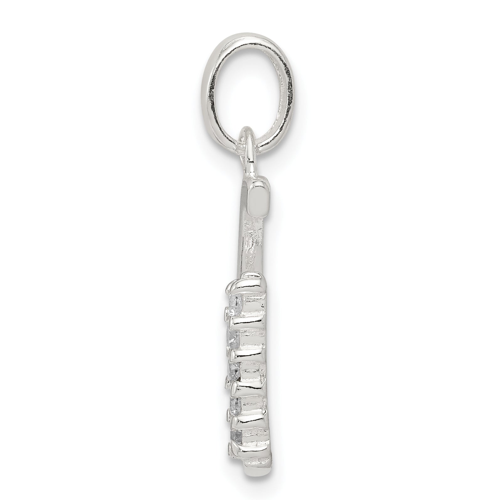 Sterling Silver Cz Letter G Initial Pendant