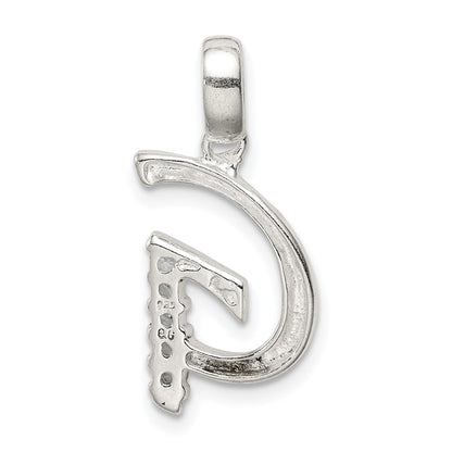 Sterling Silver Cz Letter G Initial Pendant