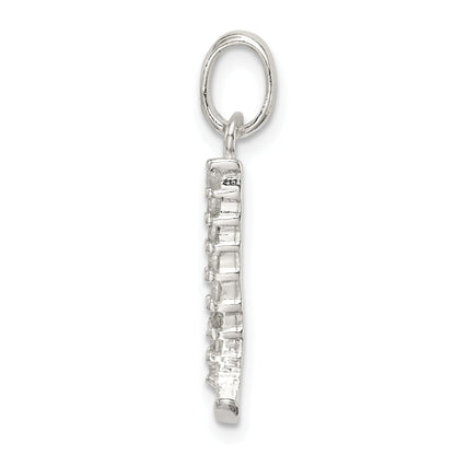 Sterling Silver Cz Letter L Initial Pendant