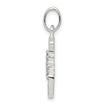 Sterling Silver Cz Letter S Initial Pendant