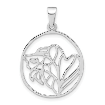 Sterling Silver Polished Circle Pendant