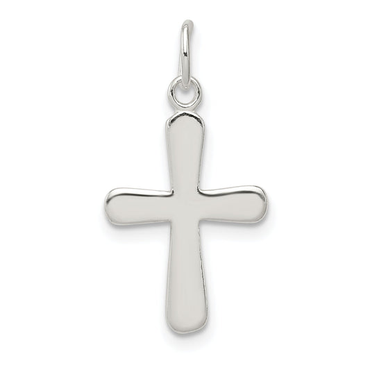 Sterling Silver Polished Cross Charm