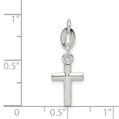 Sterling Silver Polished Cross Charm