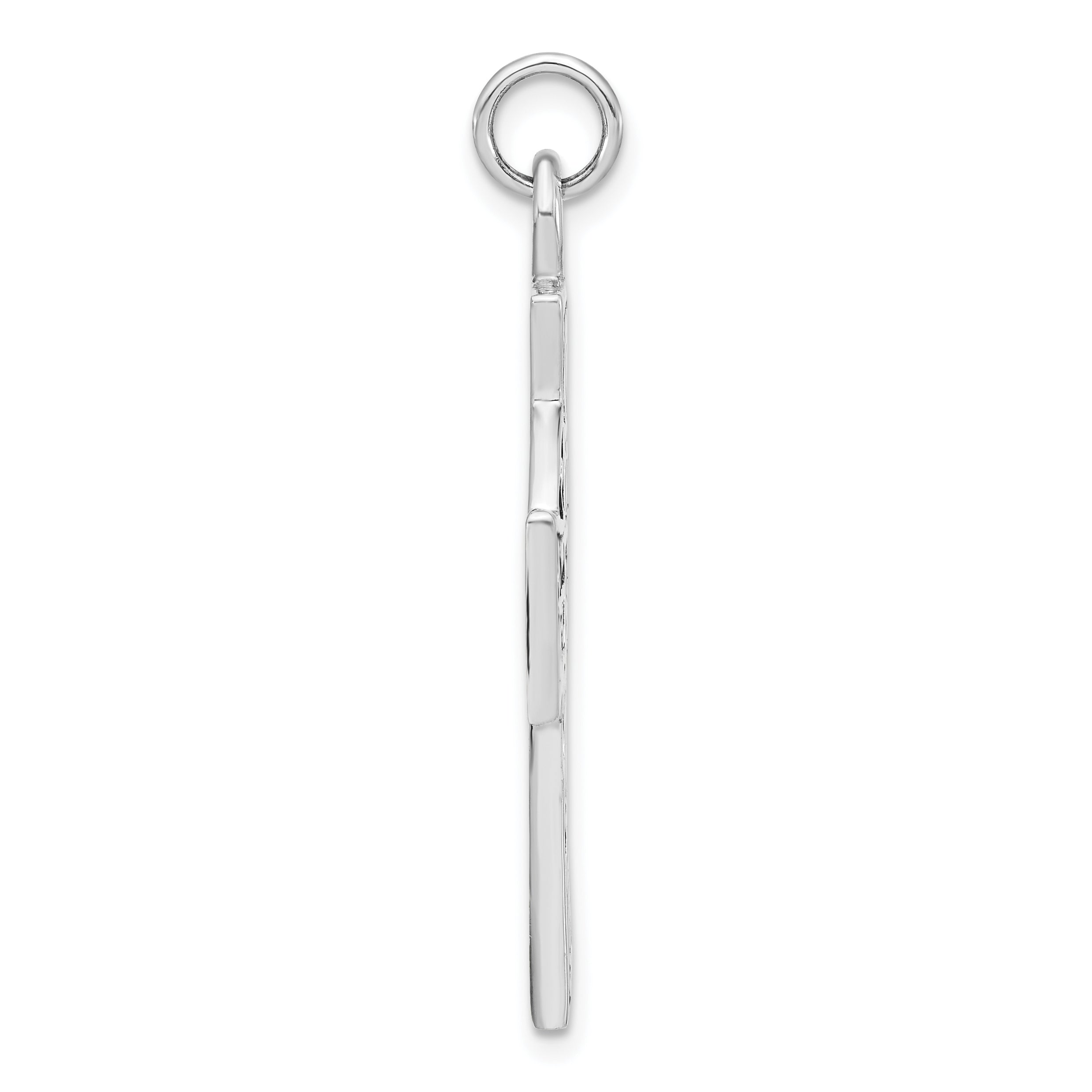 Sterling Silver Polished & Antiqued Cross Pendant