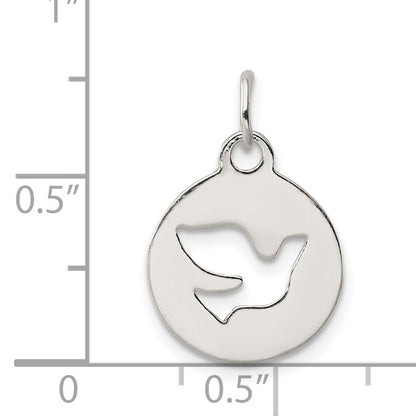 Sterling Silver Circle W/Dove Charm