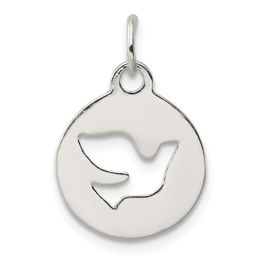 Sterling Silver Circle W/Dove Charm