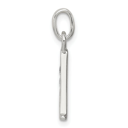 Sterling Silver White Cz Letter A Initial Pendant