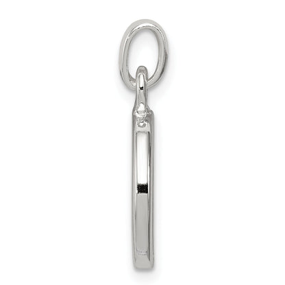 Sterling Silver White Cz Letter D Initial Pendant