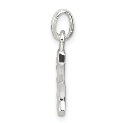 Sterling Silver White Cz Letter G Initial Pendant