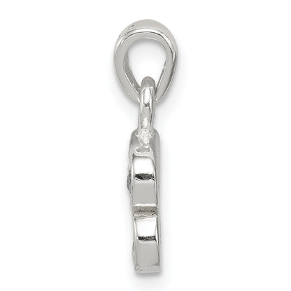 Sterling Silver Cz Letter B Initial Pendant