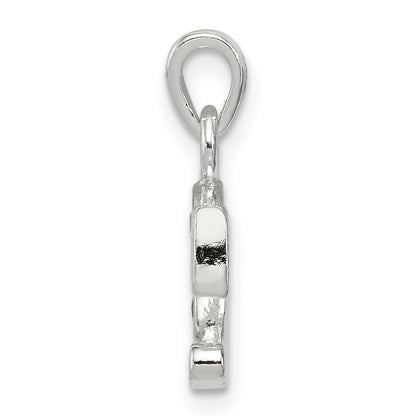 Sterling Silver Cz Letter C Initial Pendant