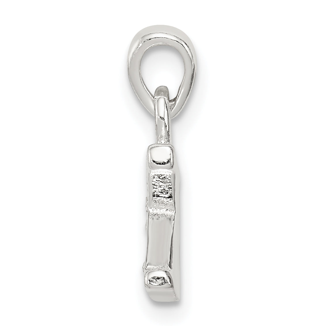 Sterling Silver Cz Letter K Initial Pendant