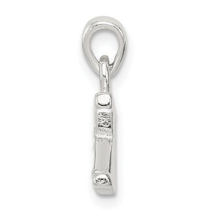 Sterling Silver Cz Letter K Initial Pendant