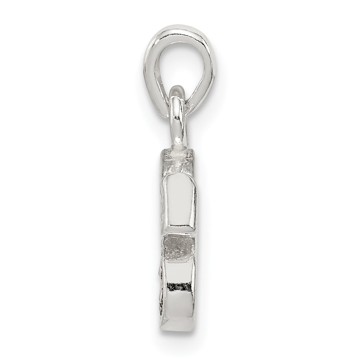 Sterling Silver Cz Letter S Initial Pendant