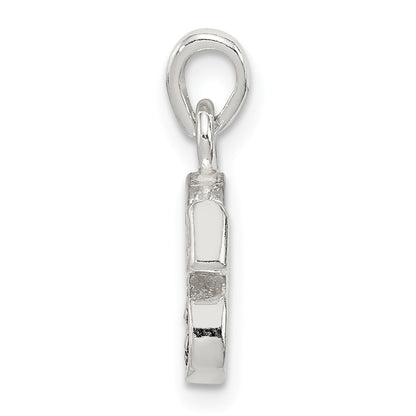 Sterling Silver Cz Letter S Initial Pendant