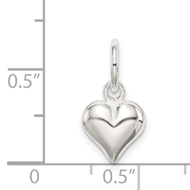 Sterling Silver Puff Heart Charm