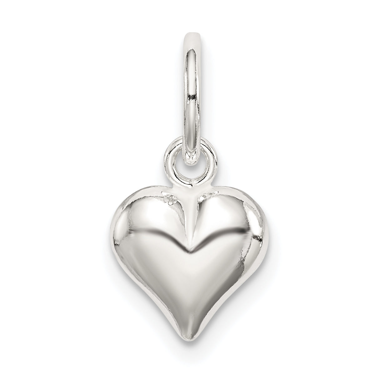 Sterling Silver Puff Heart Charm