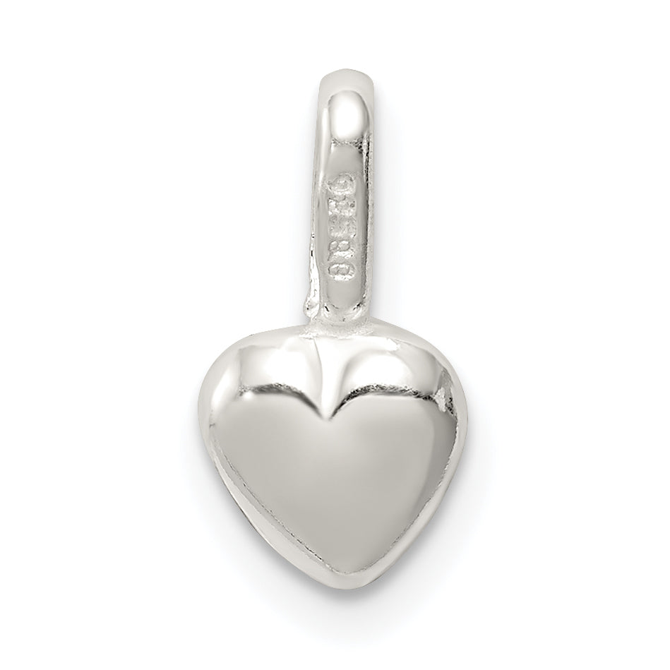 Sterling Silver Puffed Heart Charm