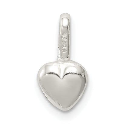 Sterling Silver Puffed Heart Charm