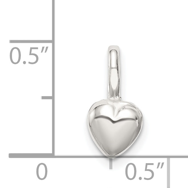 Sterling Silver Puffed Heart Charm
