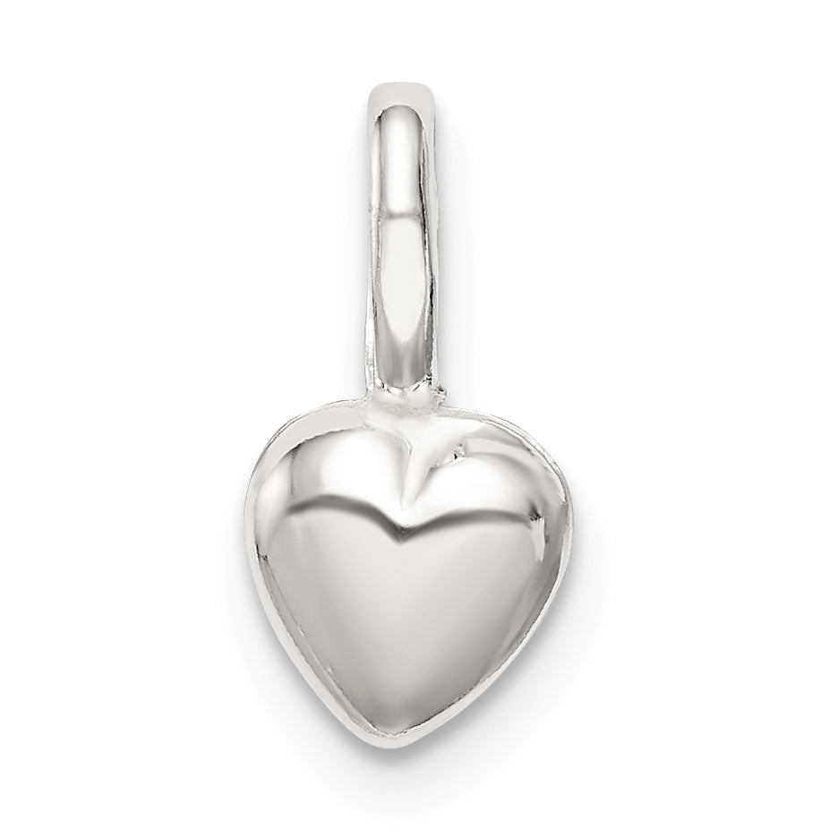 Sterling Silver Puffed Heart Charm