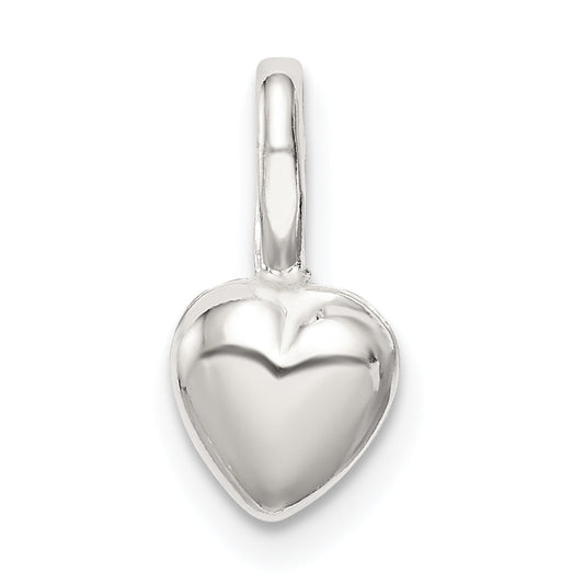 Sterling Silver Puffed Heart Charm