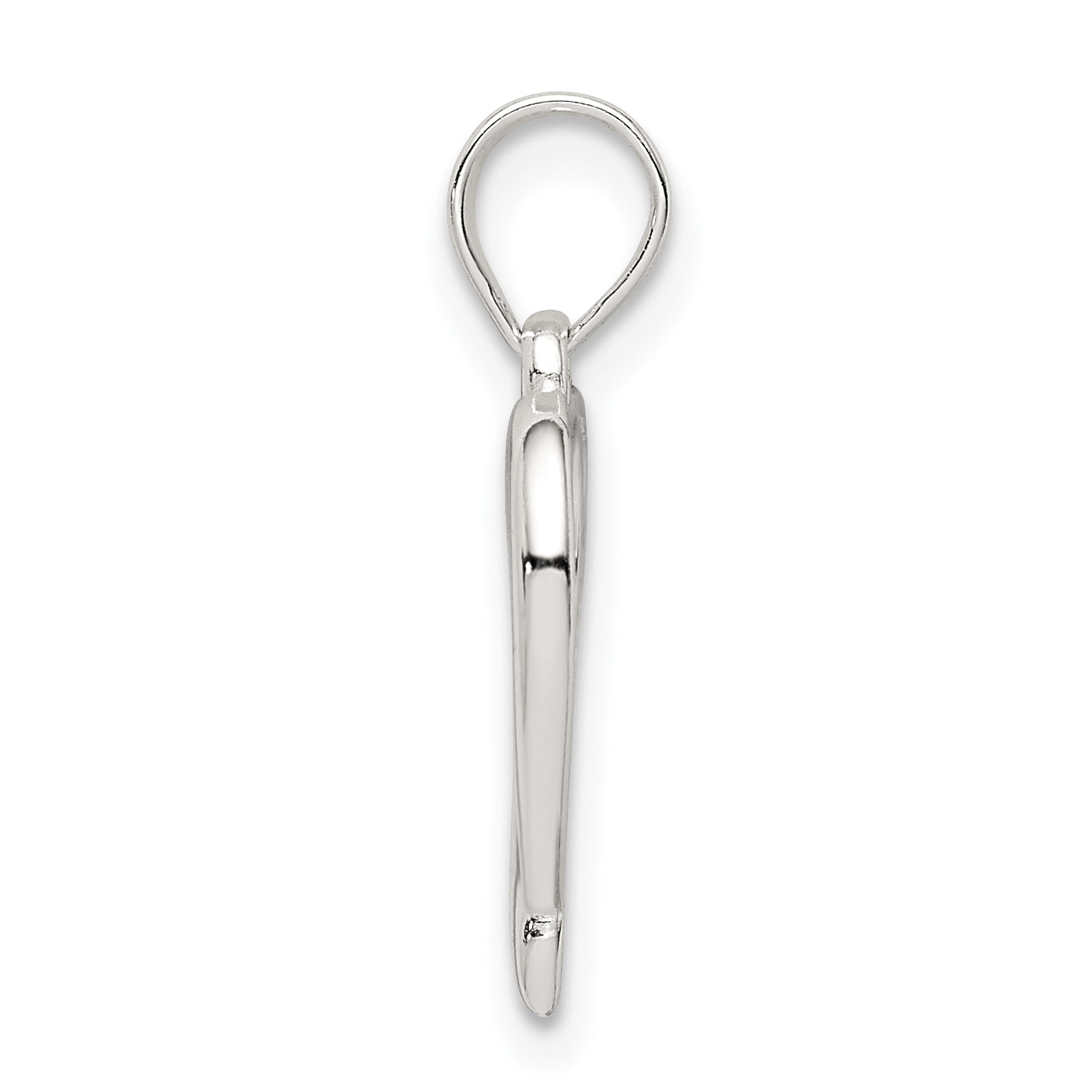 Sterling Silver Polished Fancy Open Heart Pendant