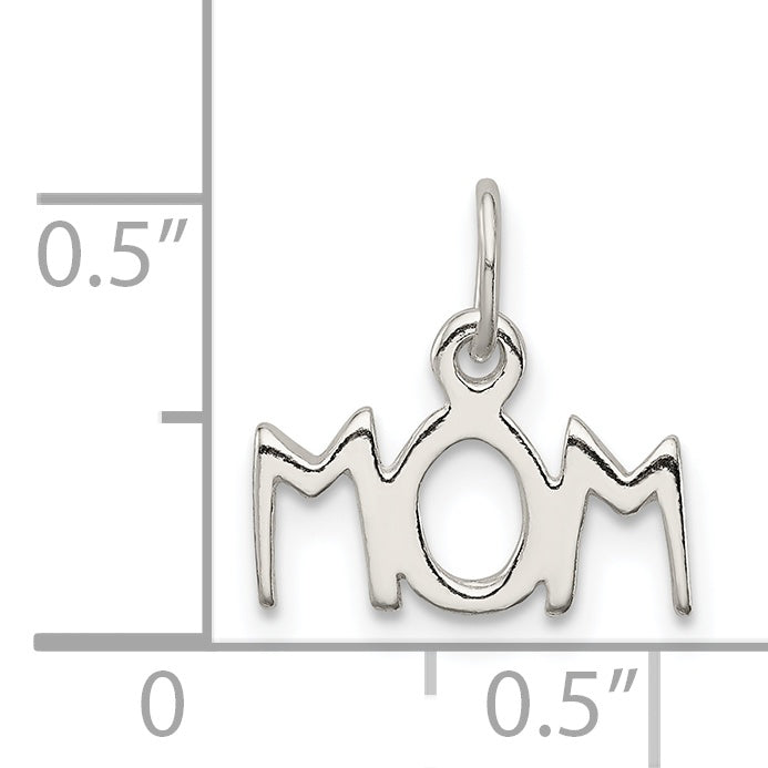 Sterling Silver Polished Mom Charm