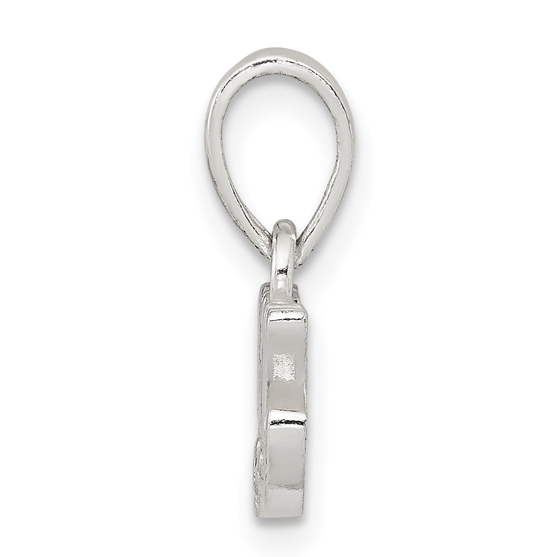 Sterling Silver Cz Polished Mom Pendant