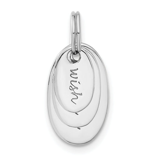 Sterling Silver Polished Wish True Love Charm