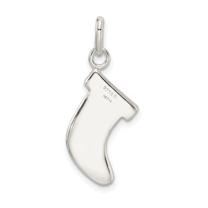 Sterling Silver Enameled Christmas Stocking Charm