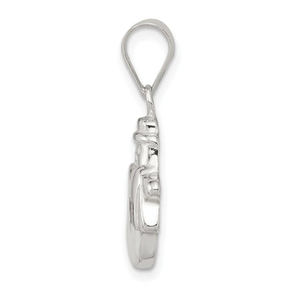 Sterling Silver Enameled Snowman Charm