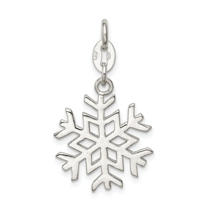 Sterling Silver Polished Snowflake Charm