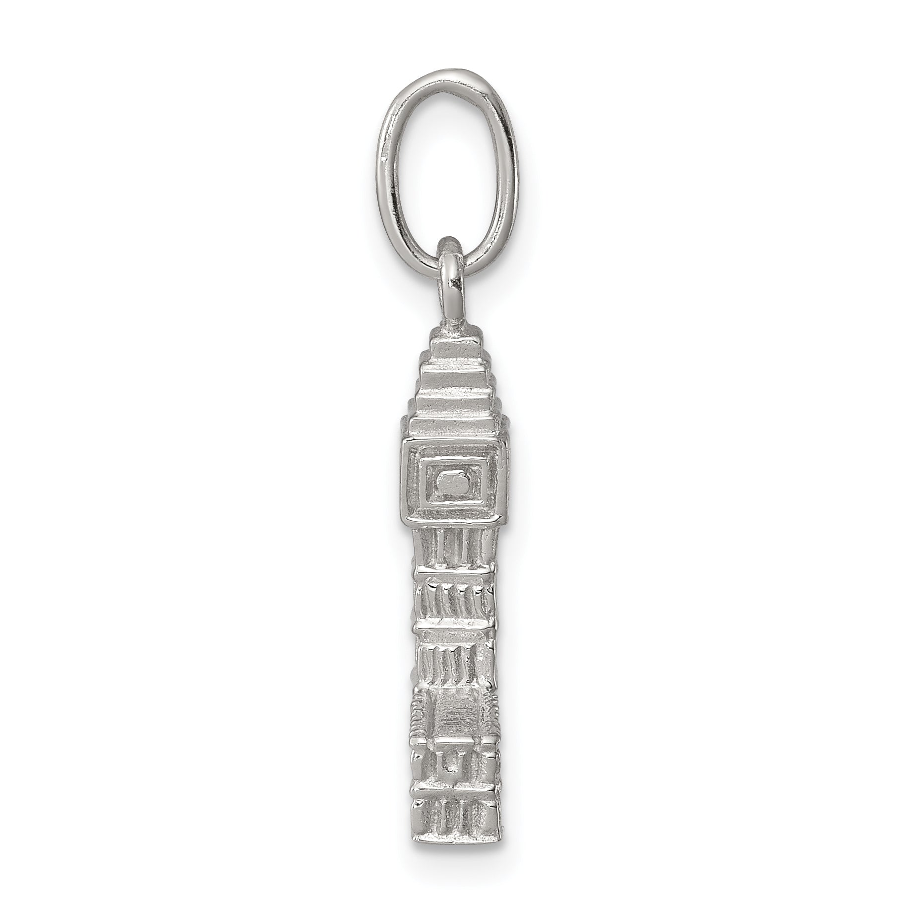 Sterling Silver Rhodium-Plated Big Ben Charm