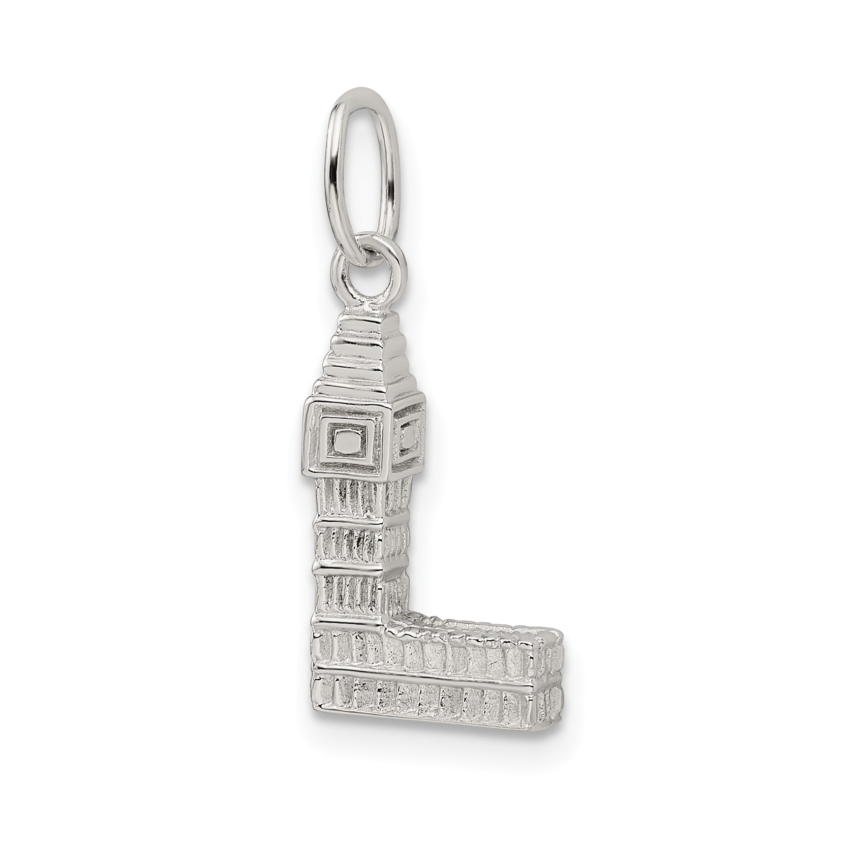Sterling Silver Rhodium-Plated Big Ben Charm