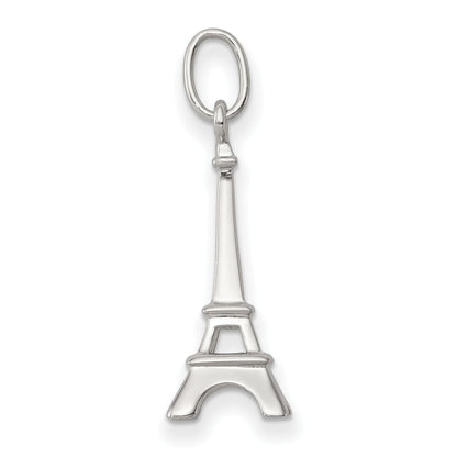Sterling Silver Rhodium-Plated Eiffel Tower Charm