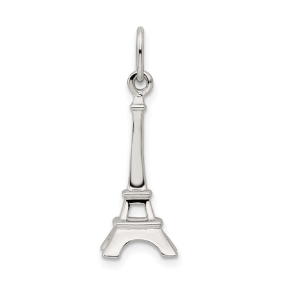 Sterling Silver Rhodium-Plated Eiffel Tower Charm