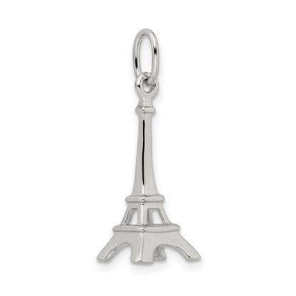 Sterling Silver Rhodium-Plated Eiffel Tower Charm