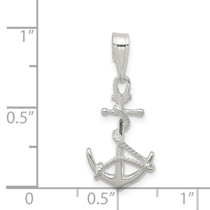 Sterling Silver Anchor & Rope Pendant