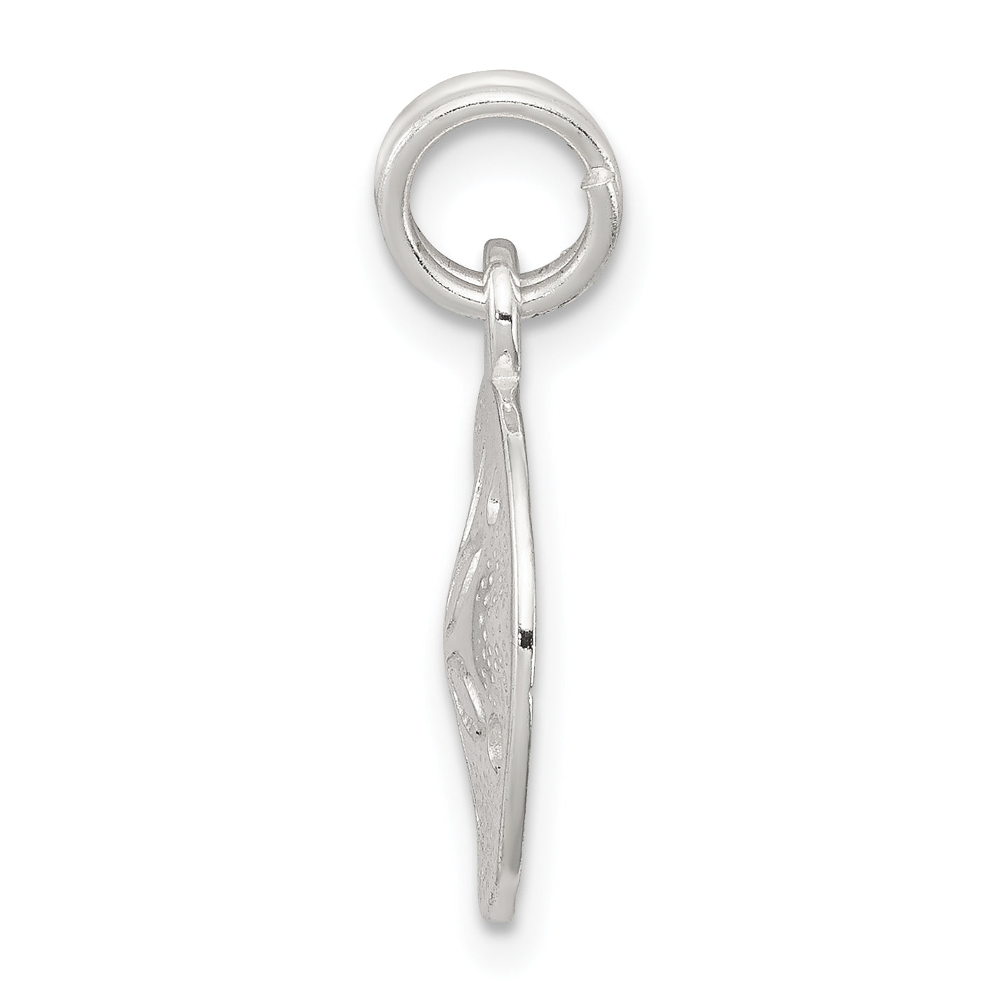 Sterling Silver Rhodium-Plated Polished Sand Dollar Charm