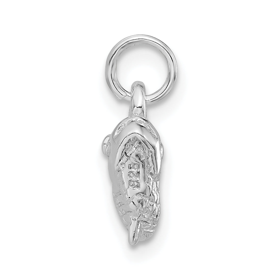 Sterling Silver 3-D Polished & Textured Fish Charm