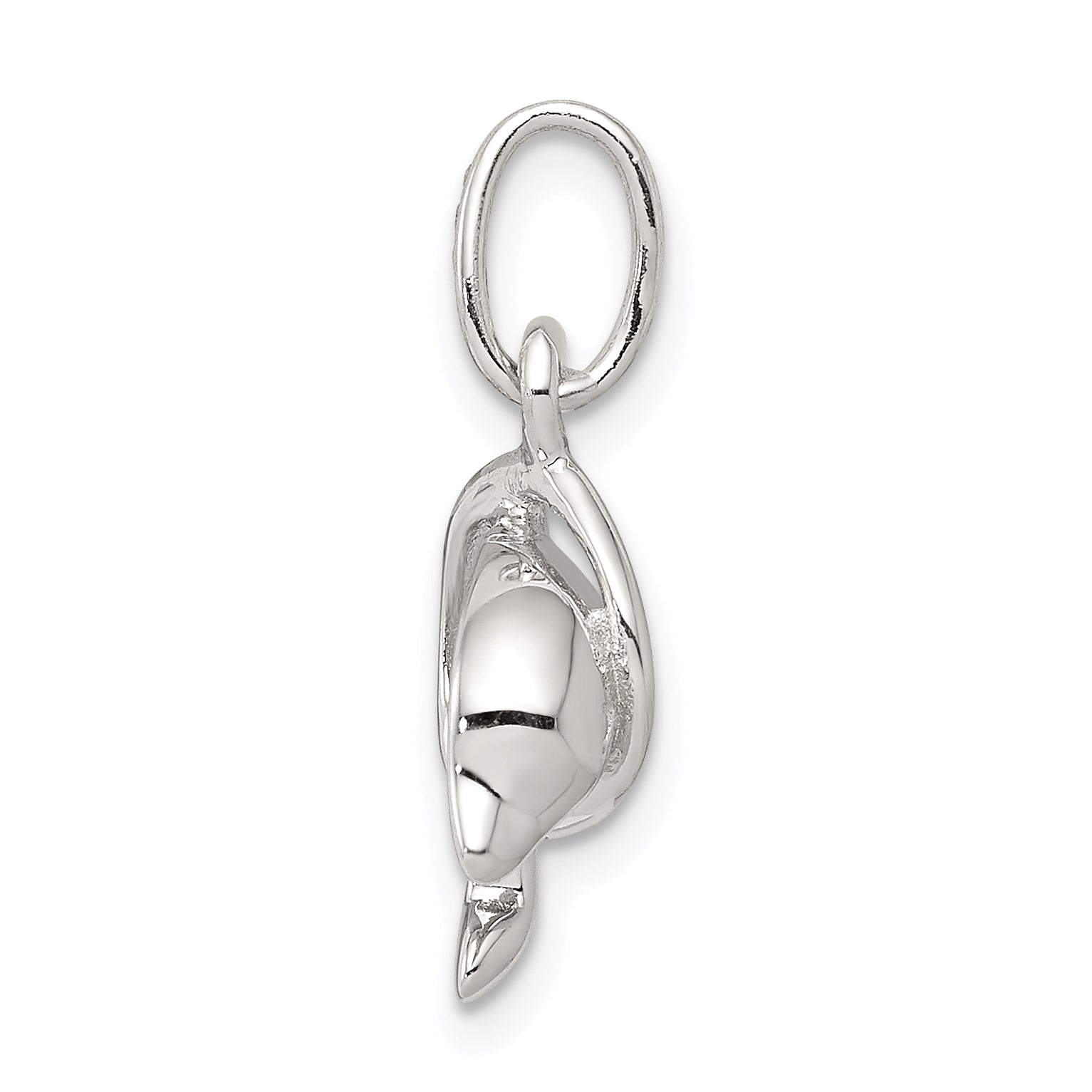 Sterling Silver Dolphin Diving Through Hoop Charm