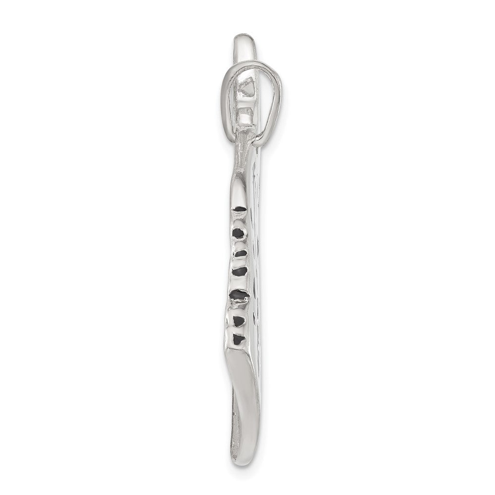 Sterling Silver Polished Enameled Horse Head Pendant