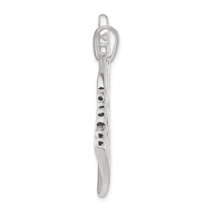 Sterling Silver Polished Enameled Horse Head Pendant