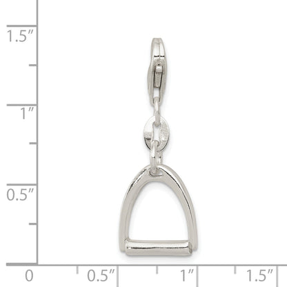 Sterling Silver Small Polished Horse Stirrup Charm