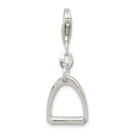 Sterling Silver Small Polished Horse Stirrup Charm