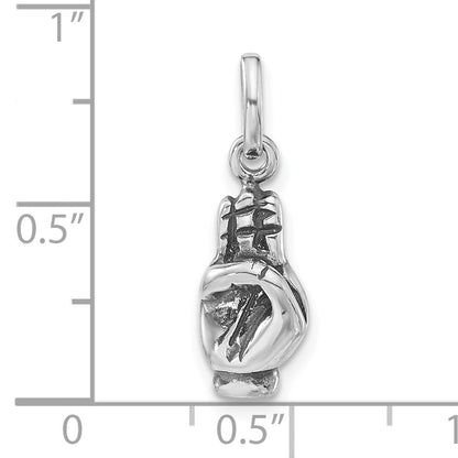 Sterling Silver Polished & Antiqued Sign Language Hand Symbol Charm