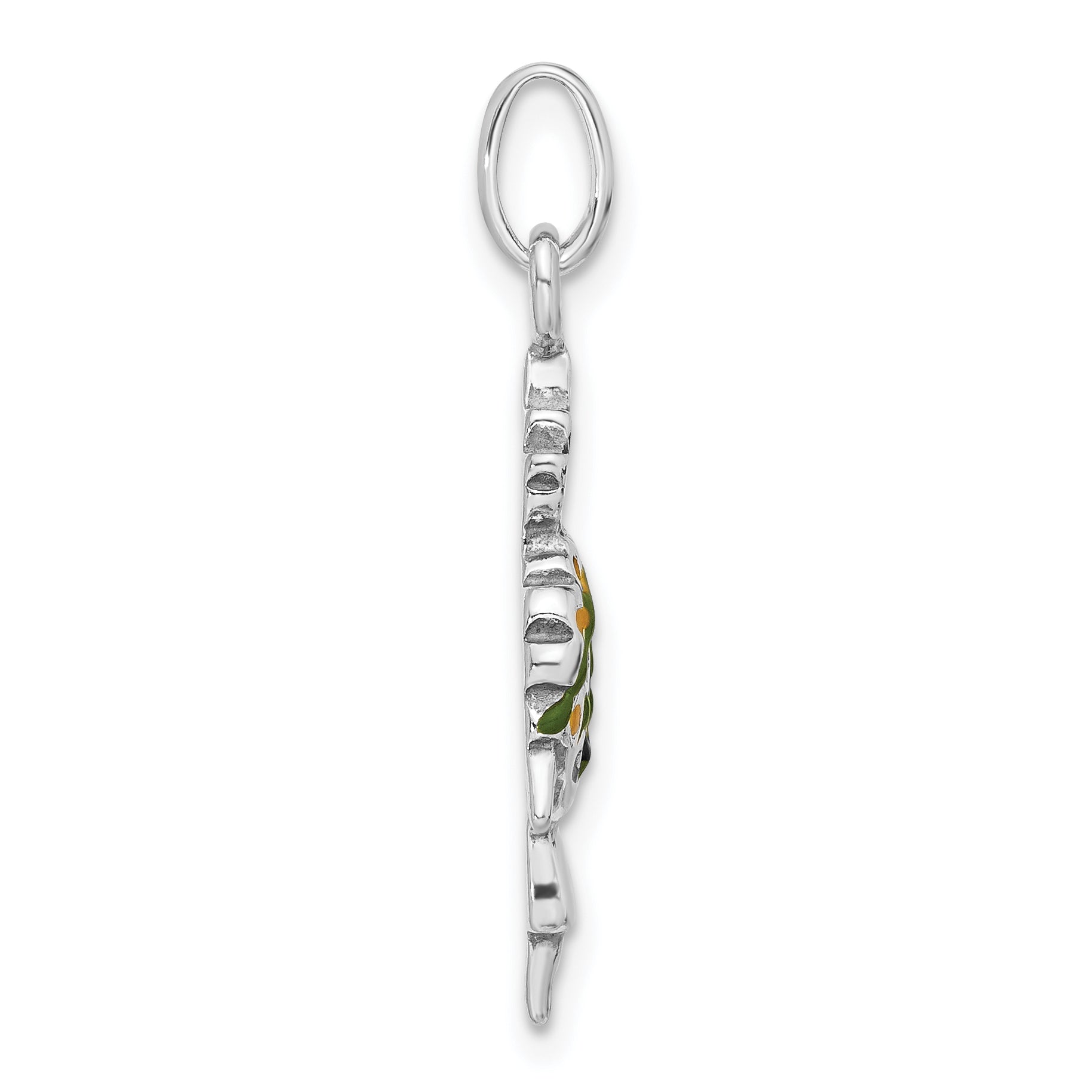 Sterling Silver Enameled Pineapple Person Charm
