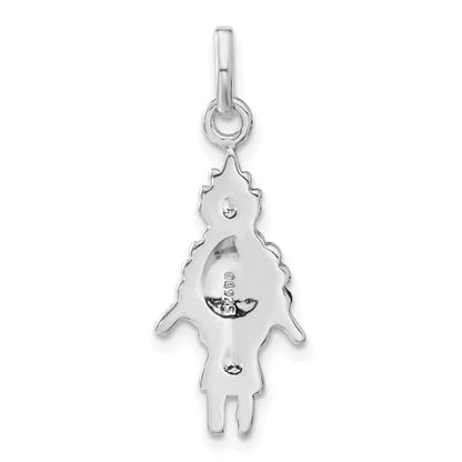 Sterling Silver Enameled Pineapple Person Charm